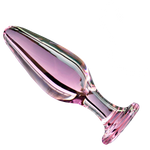 plug anal vidrio cono rosa