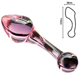plug anal de cristal rosa punto p