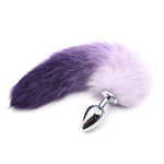 cola peluda de zorro violeta y violeta claro
